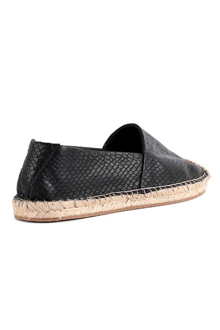 Shop_Vanilla Moon_Black Jute-woven Espadrille Flats_Online_at_Aza_Fashions