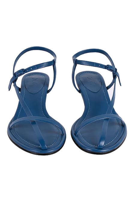 Shop_Jvam_Blue Kingfisher Asymmetric Heel Sandals_at_Aza_Fashions