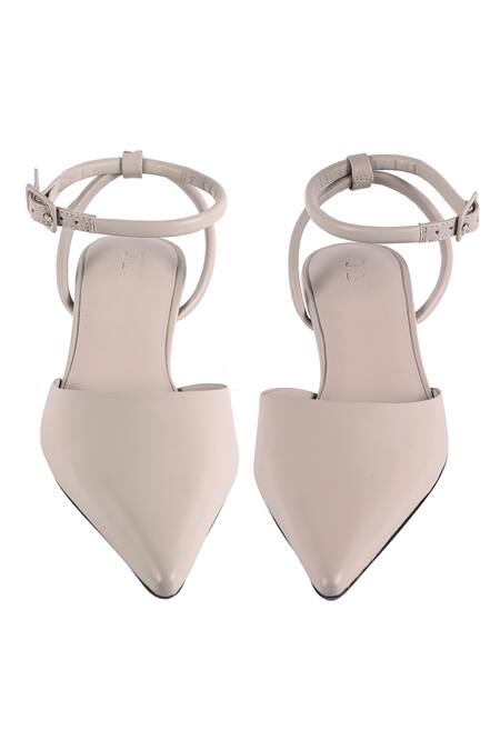 Shop Jvam Gray Pointed Toe Grey Kitten Heel Sandals at Aza Fashions Shop_Jvam_Gray Pointed Toe Grey Kitten Heel Sandals_at_Aza_Fashions