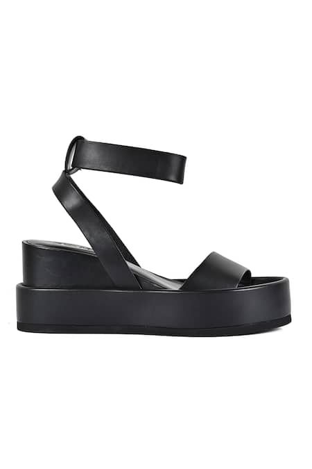 Buy_Jvam_Black Minimalist Wedge Sandals_Online_at_Aza_Fashions