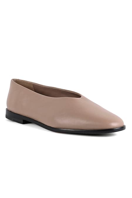 Jvam_Beige Taupe Minimalist Ballet Flats_Online_at_Aza_Fashions