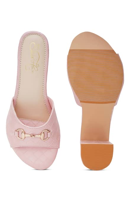 Shop_Sole House_Pink Quilted Blush Bottega Block Heels _at_Aza_Fashions