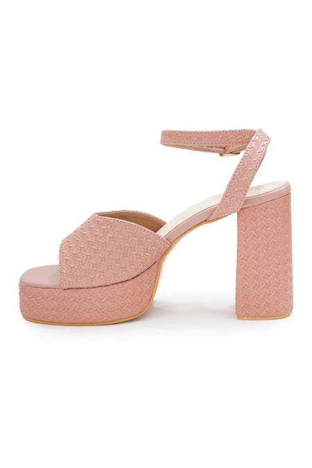 Sole House_Pink Blush Platform Block Heels _Online_at_Aza_Fashions