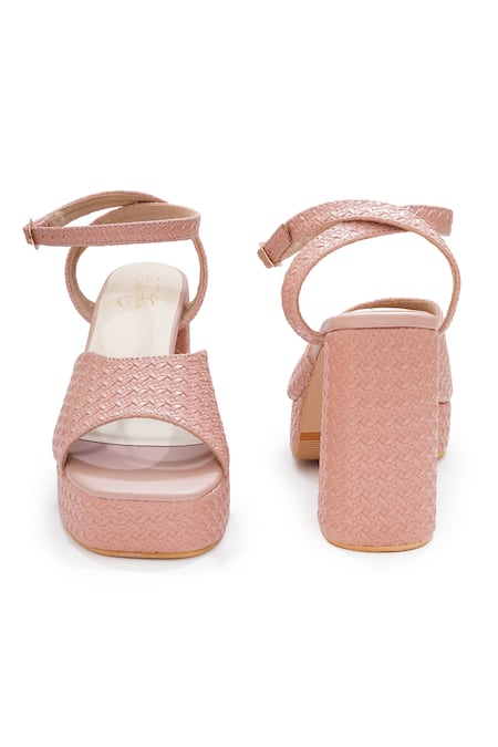 Shop_Sole House_Pink Blush Platform Block Heels _Online_at_Aza_Fashions