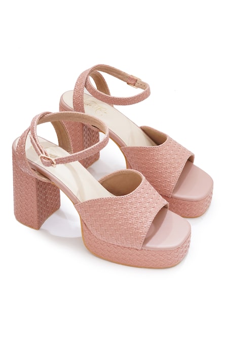 Sole House_Pink Blush Platform Block Heels _at_Aza_Fashions