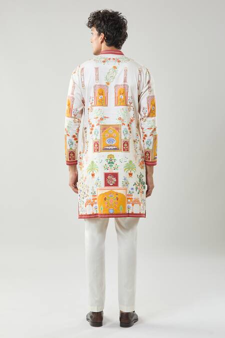 Taroob Raj Mahal Printed Kurta Pajama Set 