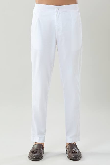 Shop_Taroob_Sky Blue Cotton, Silk Printed Raj Mahal Kurta Set _Online_at_Aza_Fashions