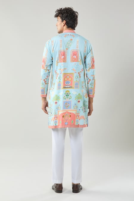 Taroob Printed Raj Mahal Kurta Set 