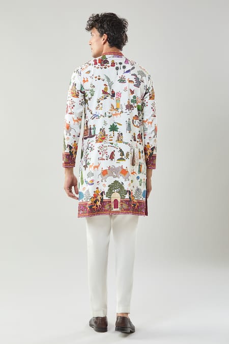 Taroob Printed Mughal Shikar-dar Kurta Set 