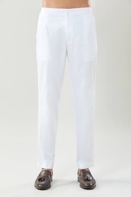 Shop_Taroob_Black Cotton, Silk Mughal Shikar-dar Kurta Set _Online_at_Aza_Fashions