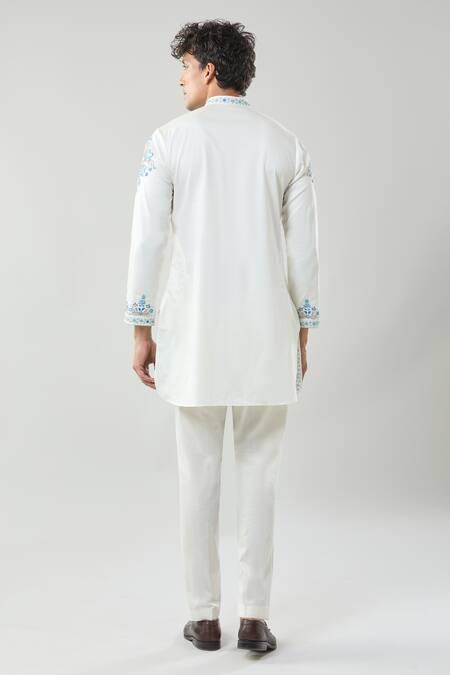 Taroob Zardozi Embroidered Kurta Pajama Set 