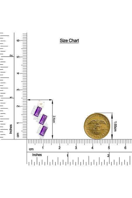 Buy Kicky & Perky Purple Contemporary Amethyst And Moissanite Pendant Necklace Online at Aza Fashions Buy_Kicky & Perky_Purple Contemporary Amethyst And Moissanite Pendant Necklace _Online_at_Aza_Fashions