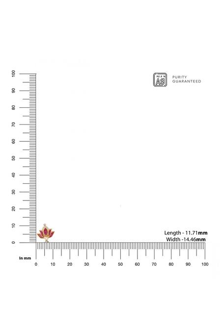 Kicky & Perky Gold Plated Moissanite Lotus Pendant Necklace Online at Aza Fashions Kicky & Perky_Gold Plated Moissanite Lotus Pendant Necklace _Online_at_Aza_Fashions