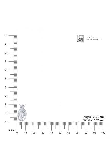 Shop Kicky & Perky Silver Plated Moissanite Sterling Pendant Necklace Online at Aza Fashions Shop_Kicky & Perky_Silver Plated Moissanite Sterling Pendant Necklace _Online_at_Aza_Fashions