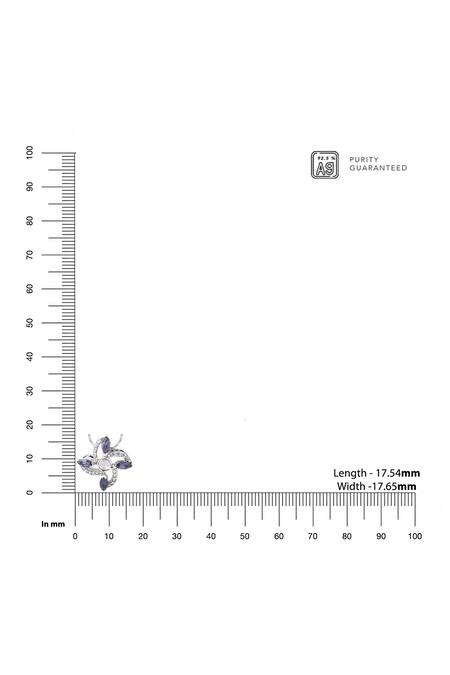 Buy Kicky & Perky Silver Plated Contemporary Lolite Moissanite Pendant Necklace Online at Aza Fashions Buy_Kicky & Perky_Silver Plated Contemporary Lolite Moissanite Pendant Necklace _Online_at_Aza_Fashions