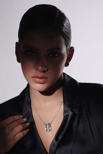 Buy Kicky & Perky Silver Plated Contemporary Floral Pendant Necklace at Aza Fashions Buy_Kicky & Perky_Silver Plated Contemporary Floral Pendant Necklace _at_Aza_Fashions