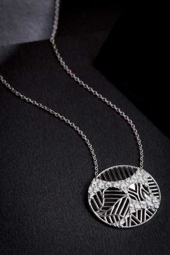 Kicky & Perky Silver Plated Contemporary Pendant Necklace at Aza Fashions Kicky & Perky_Silver Plated Contemporary Pendant Necklace _at_Aza_Fashions