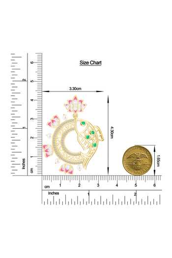 Buy_Kicky & Perky_Gold Plated Designer Onyx Moissanite Pendant Necklace _Online_at_Aza_Fashions
