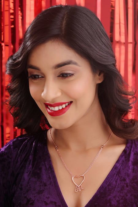 Kicky & Perky Heart Love Pendant Necklace 