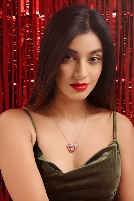 Kicky & Perky Heart Shaped Pendant Necklace 