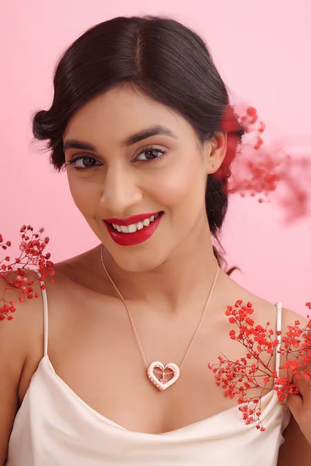 Kicky & Perky Designer Heart Pendant Necklace 