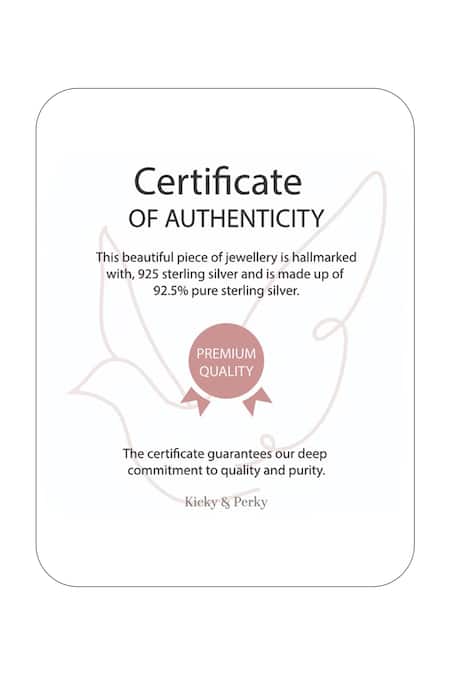 Buy_Kicky & Perky_Silver Plated Contemporary Moissanite Pendant Necklace 