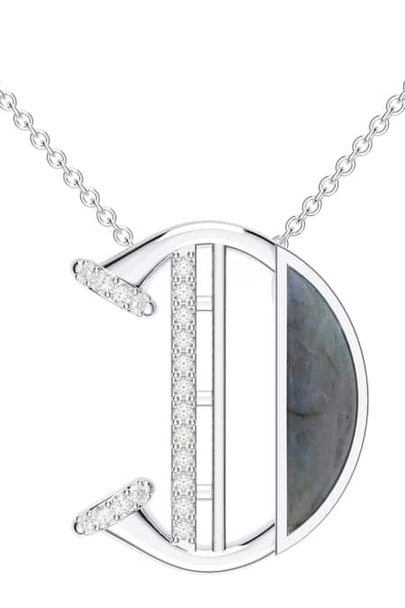 Kicky & Perky Contemporary Moissanite Pendant Necklace 