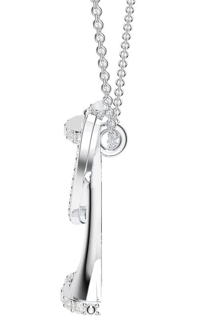 Buy_Kicky & Perky_Silver Plated Moissanite Pendant Necklace _Online_at_Aza_Fashions