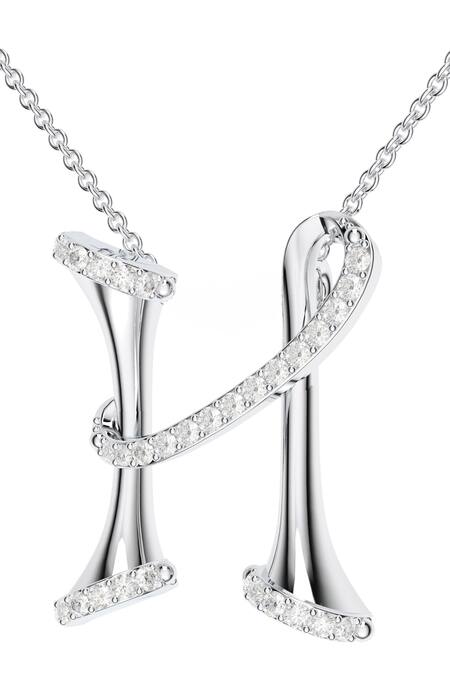 Buy_Kicky & Perky_Silver Plated Moissanite Pendant Necklace 