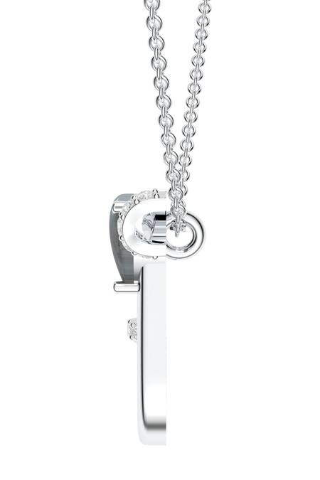 Kicky & Perky_Silver Plated Contemporary Moissanite Pendant Necklace _Online_at_Aza_Fashions