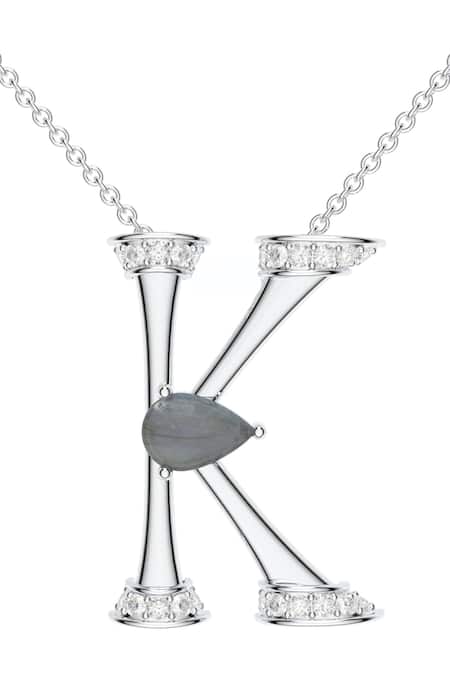 Kicky & Perky Silver Moissanite Pendant Necklace 
