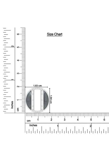 Shop_Kicky & Perky_Silver Plated Contemporary Moissanite And Labradorite Pendant Necklace _Online_at_Aza_Fashions