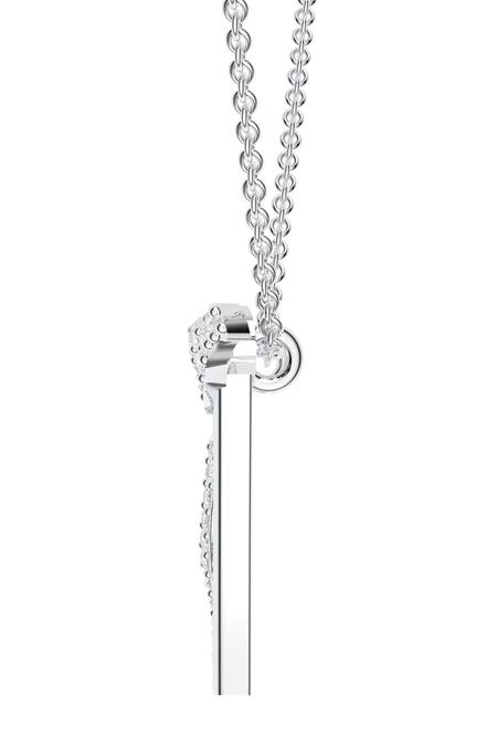 Kicky & Perky_Silver Plated Designer Moissanite Pendant Necklace _Online_at_Aza_Fashions