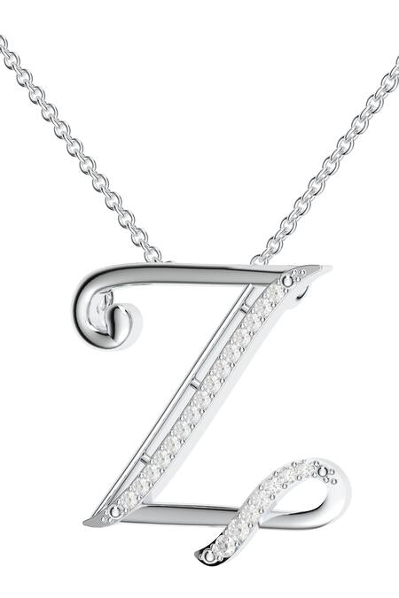 Kicky & Perky Moissanite Initial Pendant Necklace 
