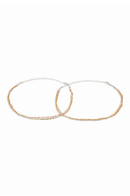 Kicky & Perky Sterling Silver Adjustable Anklets 