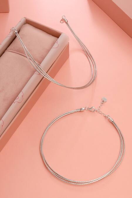 Shop_Kicky & Perky_Silver Plated Designer Sterling Anklets 