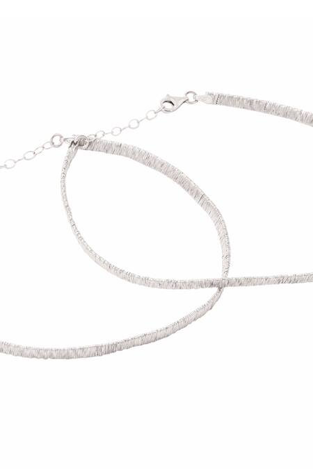 Buy_Kicky & Perky_Silver Plated Designer Payal Anklet Set _Online_at_Aza_Fashions