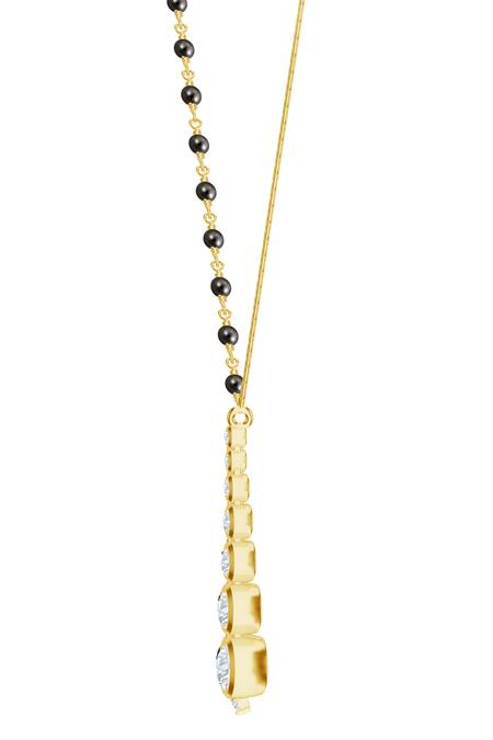 Kicky & Perky_Gold Plated Contemporary Designer Mangalsutra _Online_at_Aza_Fashions
