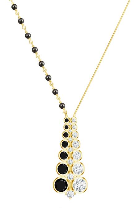 Shop_Kicky & Perky_Gold Plated Contemporary Designer Mangalsutra _Online_at_Aza_Fashions