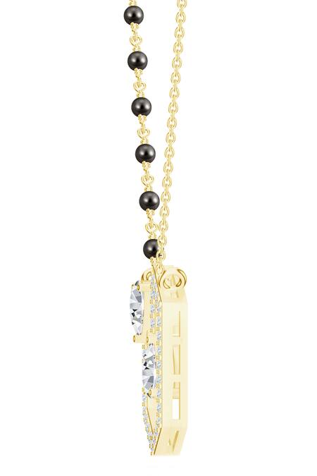 Buy_Kicky & Perky_Gold Plated Moissanite Pendant Mangalsutra_Online_at_Aza_Fashions