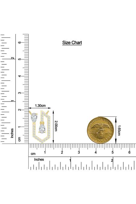 Kicky & Perky_Gold Plated Moissanite Pendant Mangalsutra_at_Aza_Fashions