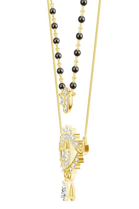 Buy_Kicky & Perky_Gold Plated Contemporary Mangalsutra _Online_at_Aza_Fashions