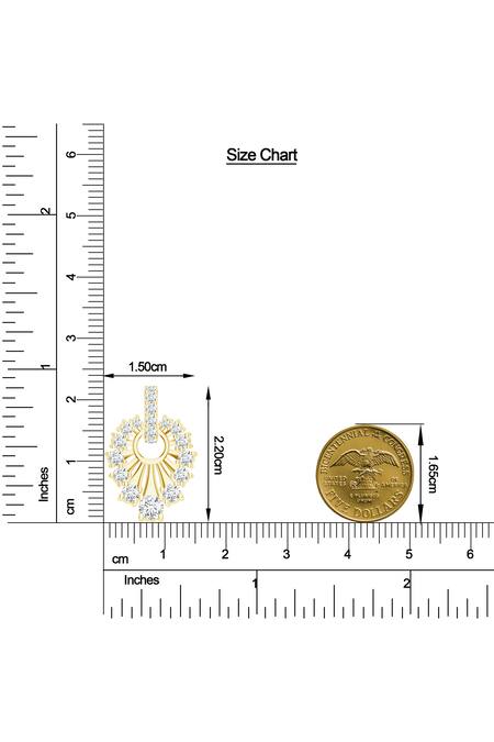 Shop_Kicky & Perky_Gold Plated Moissanite Pendant Necklace_Online_at_Aza_Fashions