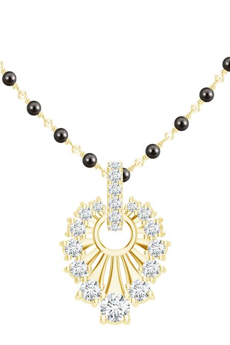 Buy_Kicky & Perky_Gold Plated Moissanite Pendant Necklace