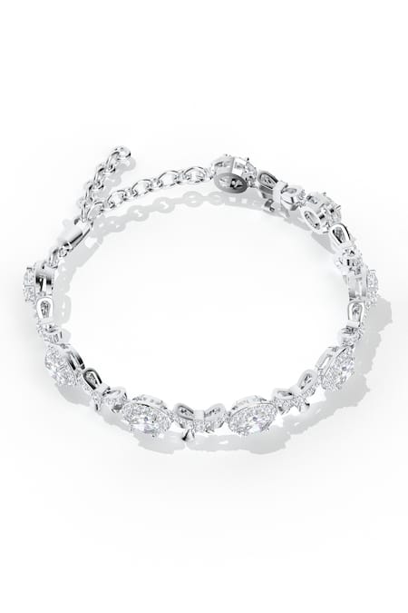 Kicky & Perky Designer Moissanite Silver Bracelet 