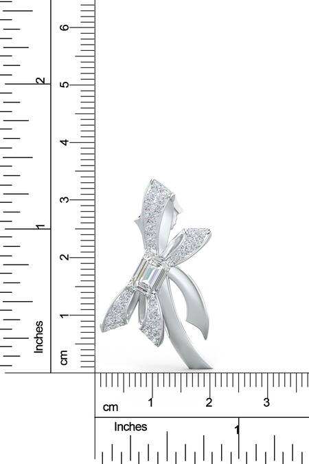 Kicky & Perky_Silver Plated Stones Designer Moissanite Stud Earrings _Online_at_Aza_Fashions