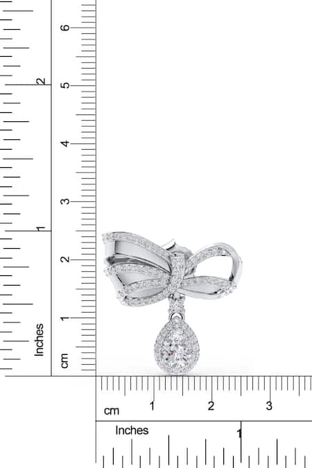 Buy_Kicky & Perky_Silver Plated Moissanite Designer Danglers _Online_at_Aza_Fashions