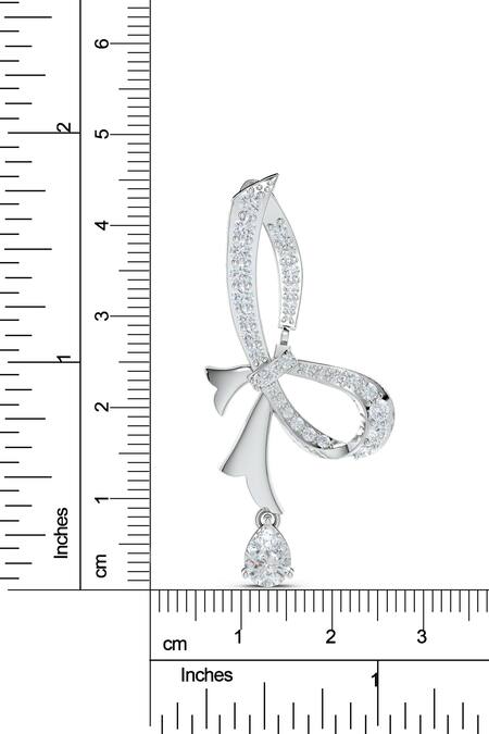Kicky & Perky_Silver Plated Stones Designer Moissanite Danglers_Online_at_Aza_Fashions