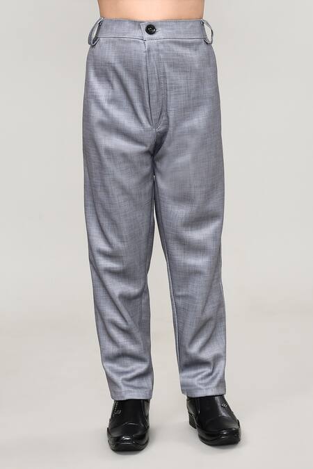 Buy_Petite Pomme_Black Cotton Solid Shirt And Trouser Set With Printed Blazer