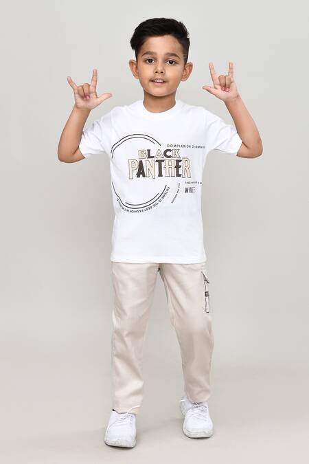 Petite Pomme_Brown Cotton Piping, Embroidery Boys Full Sleeves Jacket And Trouser Set_Online_at_Aza_Fashions